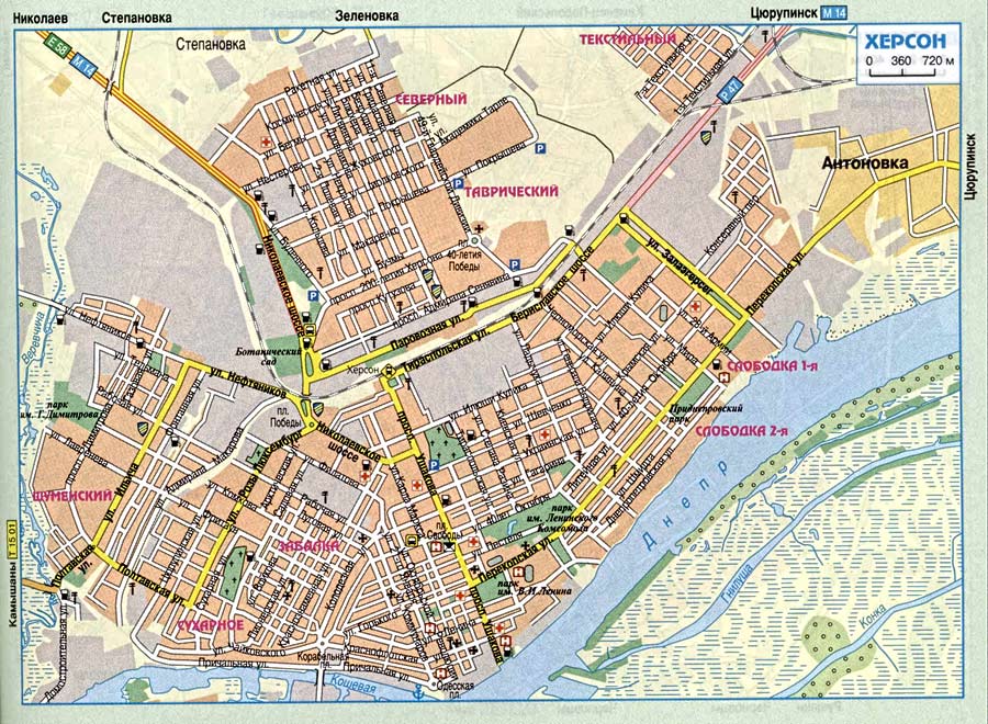 карта города Херсон